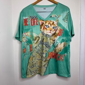 The Life of a Showcat T shirt Swift Showgirl Cats Women’s Size 3XL runs small